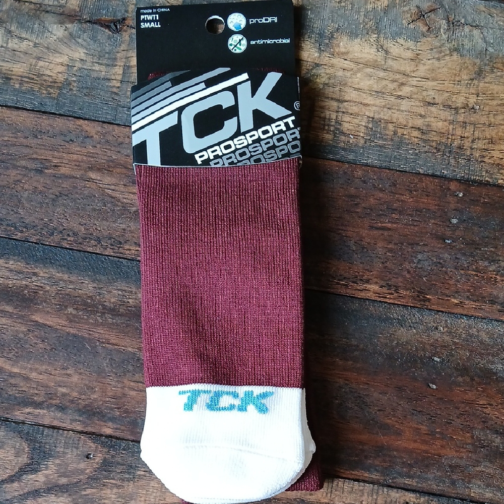 TCK Kids Athletic Socks in Maroon and White